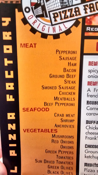 Menu Pizza Factory Daytons Original - 9