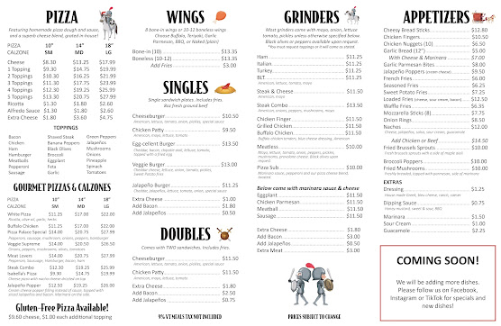 Menu Pizza Palace Bellows Falls - 4