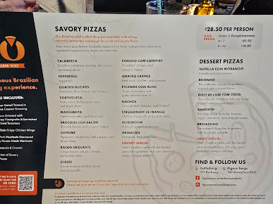 Menu Pizza Rio The Brazilian Way Pigeon Forge - 1