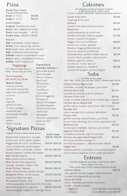 Menu Pizzazz Pizza Mayfield Village - 1