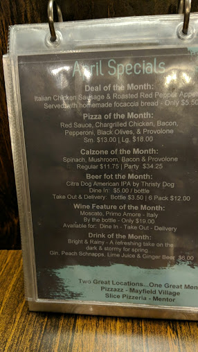 Menu Pizzazz Pizza Mayfield Village - 5
