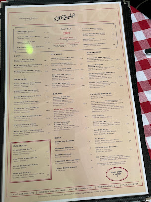 Menu P.j. Clarke's On The Hudson - 7