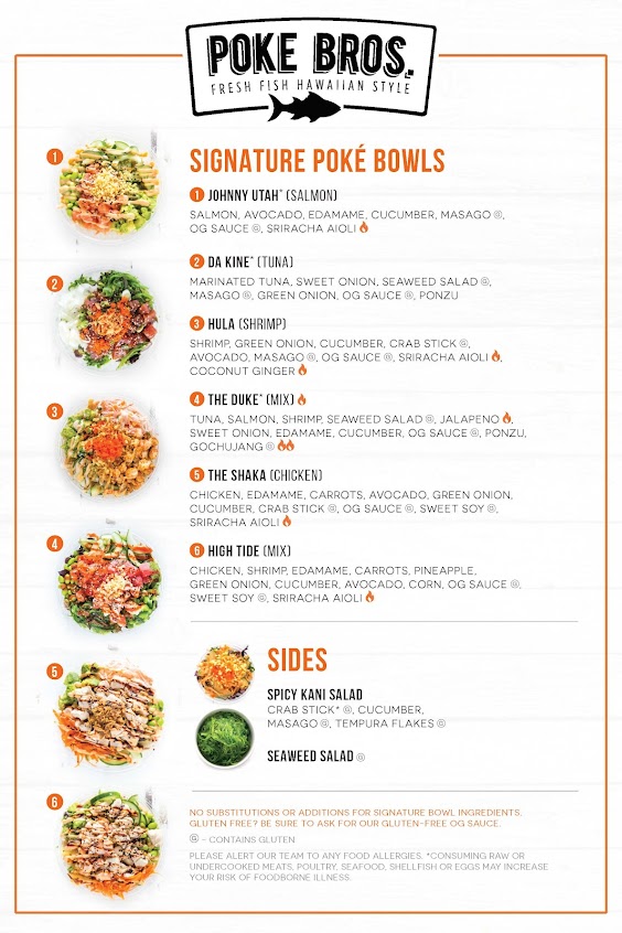 Menu Poke Bros Woodfield Village Green - 0