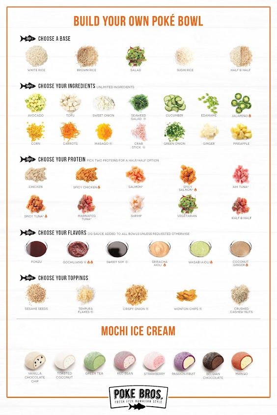 Menu Poke Bros Woodfield Village Green - 2