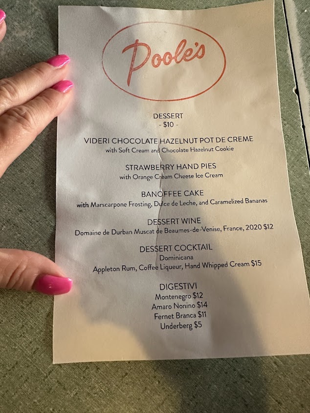 Menu Poole's - 10