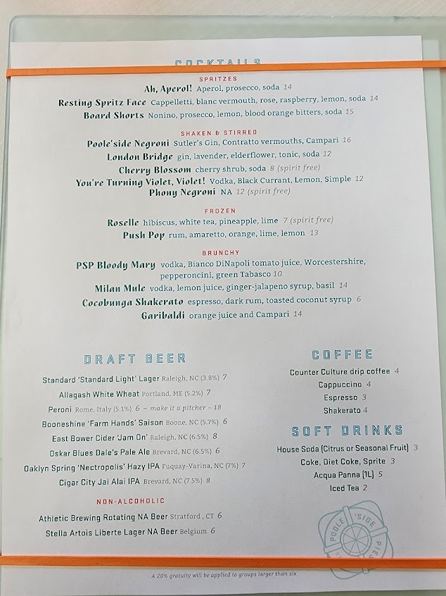 Menu Poole's - 17
