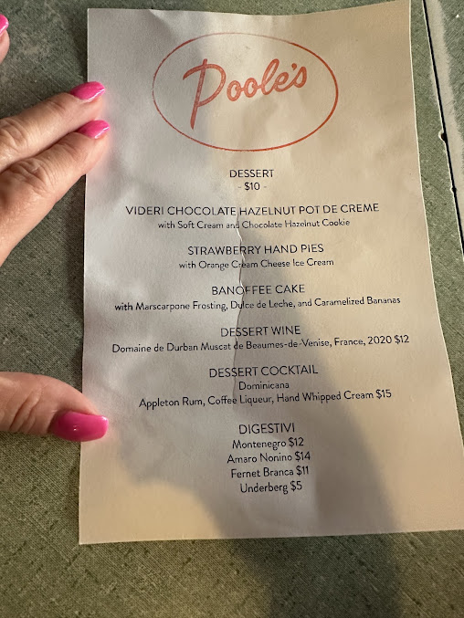 Menu Poole's - 19