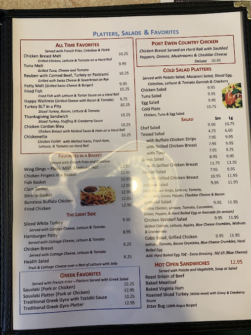 Menu Port Ewen Diner - 6
