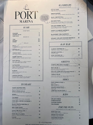 Menu Port Marina And Restaurant - 1