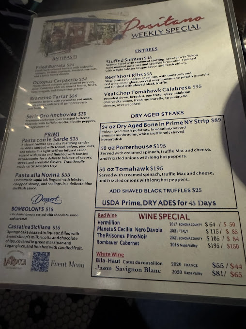 Menu Positano - 2