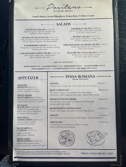Menu Positano - 9