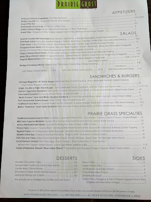 Menu Prairie Grass Cafe - 3