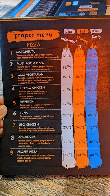 Menu Proper Pizza Chicago - 5