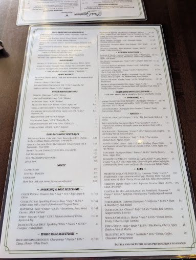 Menu Pro's Epicurean Ristorante - 5