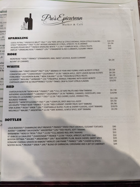 Menu Pro's Epicurean Ristorante - 8