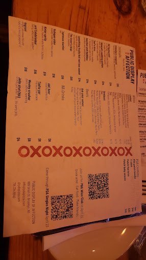Menu Public Display Of Affection - 0