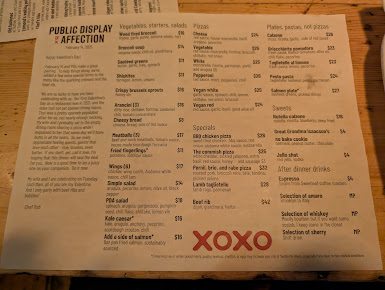 Menu Public Display Of Affection - 2