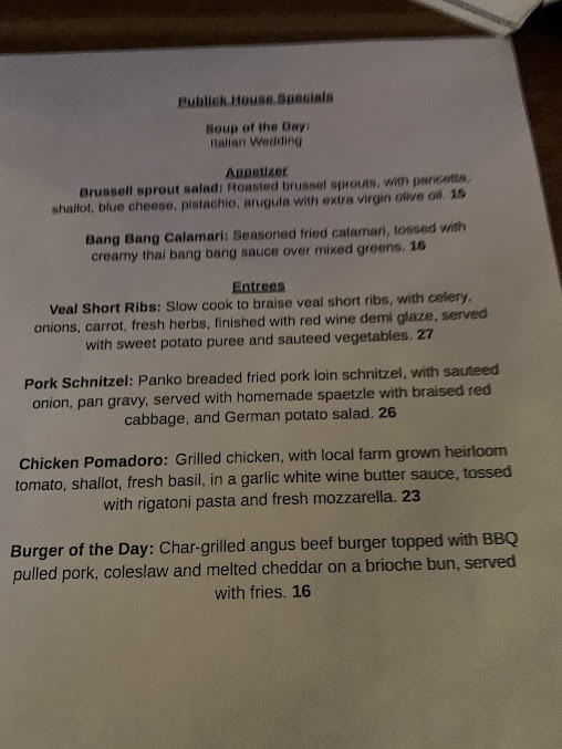 Menu Publick House 23 - 3