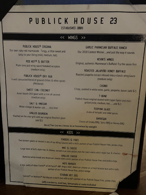 Menu Publick House 23 - 4