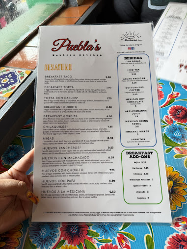 Menu Puebla's Mexican Kitchen - 4