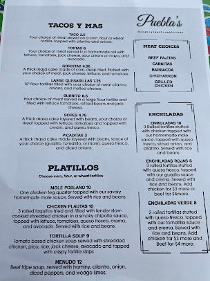 Menu Puebla's Mexican Kitchen - 9