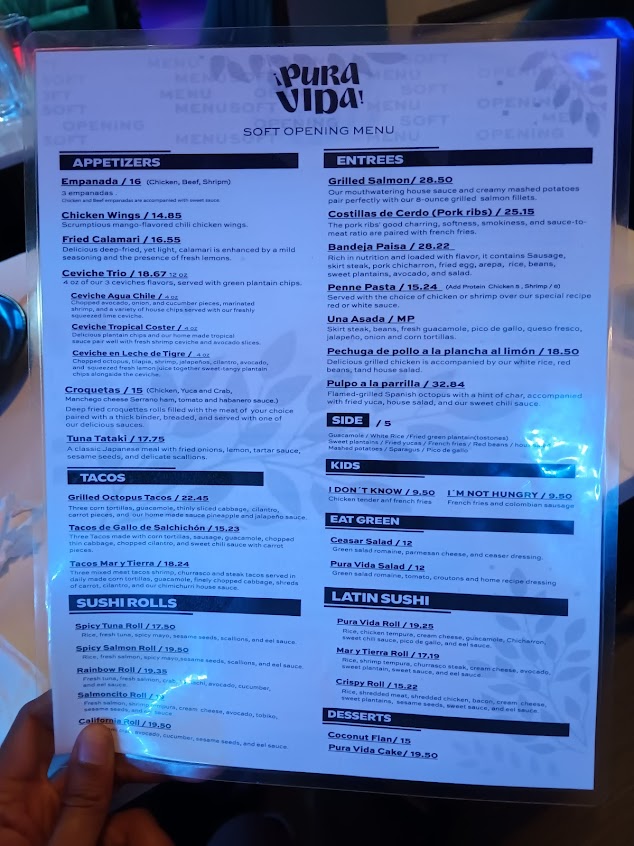 Menu Pura Vida Cocktail Bar Restaurant - 4