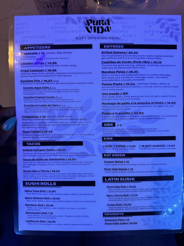 Menu Pura Vida Cocktail Bar Restaurant - 9