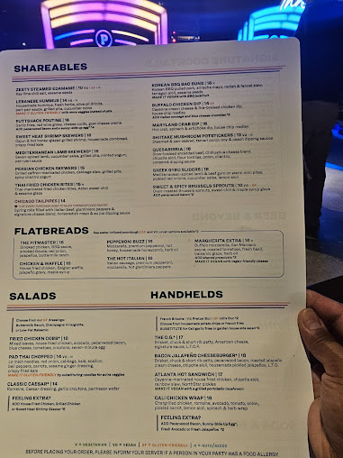 Menu Puttshack - Skokie - 2