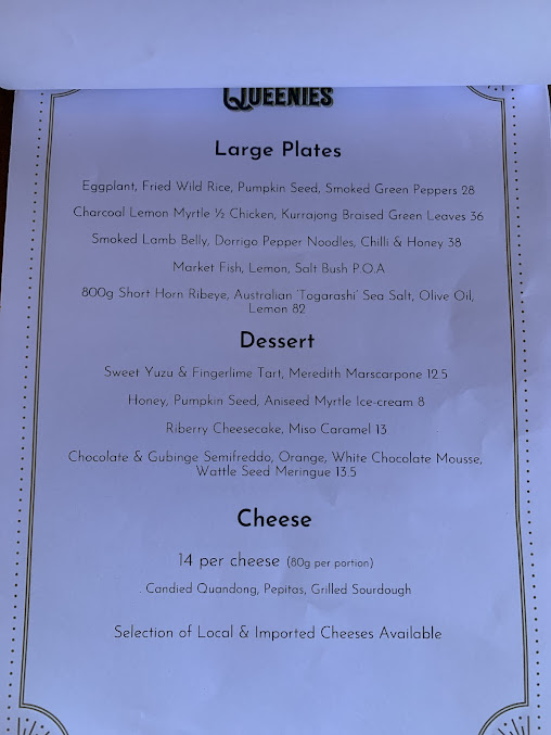 Menu Queenies - 2