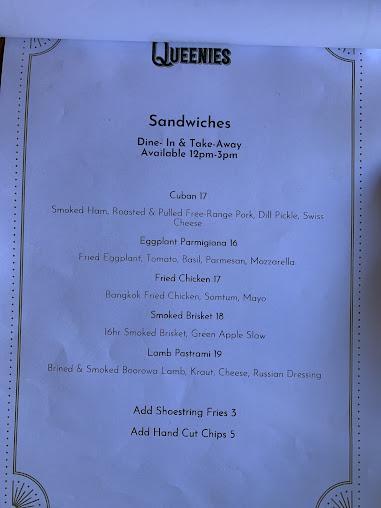 Menu Queenies - 4
