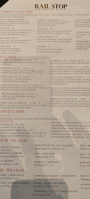 Menu Rail Stop Restaurant & Bar - 3
