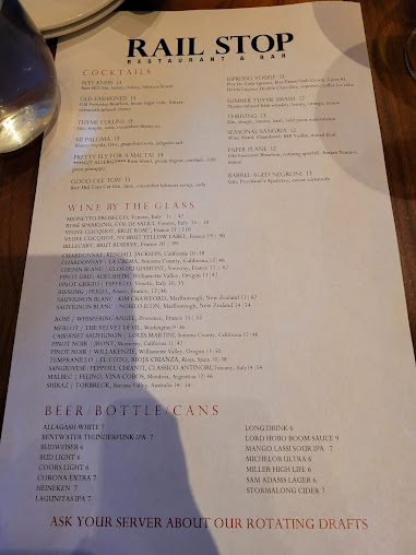 Menu Rail Stop Restaurant & Bar - 6