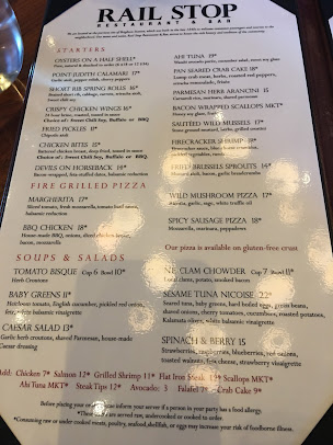 Menu Rail Stop Restaurant & Bar - 9