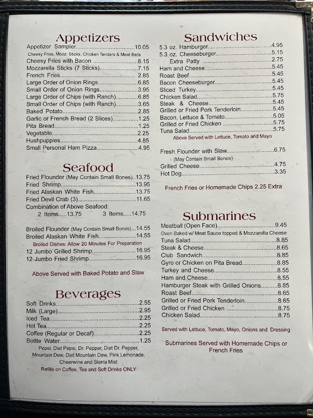 Menu Rainbow Family Restaurant High Point - 8
