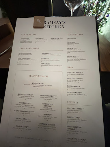 Menu Ramsay's Kitchen By Gordon Ramsay - Boston - 4