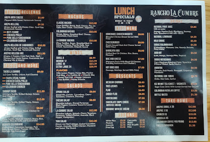 Menu Rancho La Cumbre Latin Food - 3