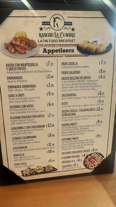 Menu Rancho La Cumbre Latin Food - 8