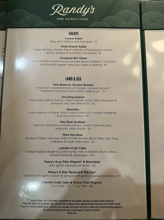Menu Randys Prime Seafood And Steaks - 3