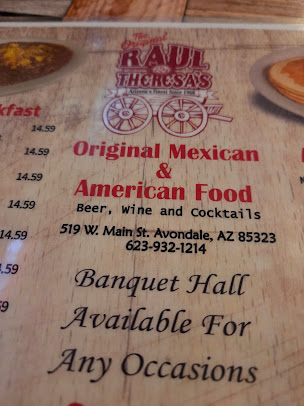 Menu Raul And Theresas Mexican Restaurant - 7