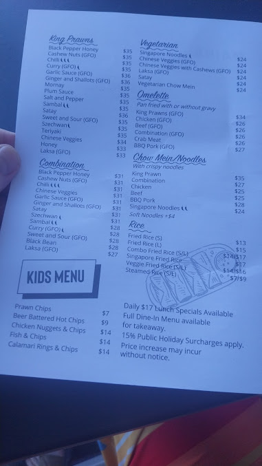 Menu Raymond's At Malua Bay - 6