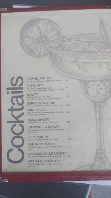 Menu Raymond's At Malua Bay - 7