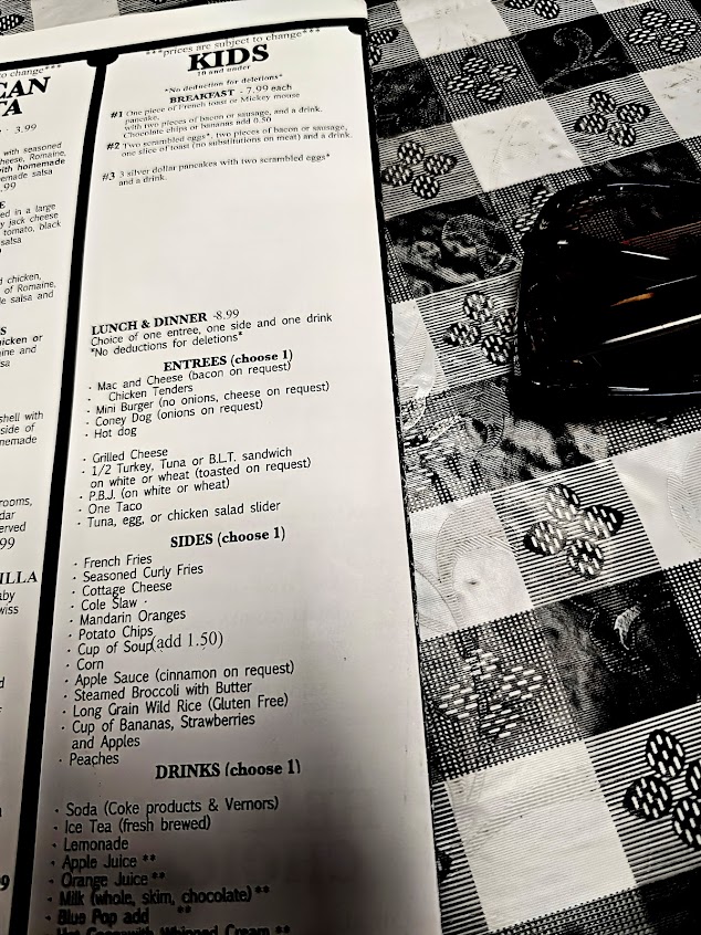 Menu Rebeccas Family Restaurant Ice Cream Parlor - 3