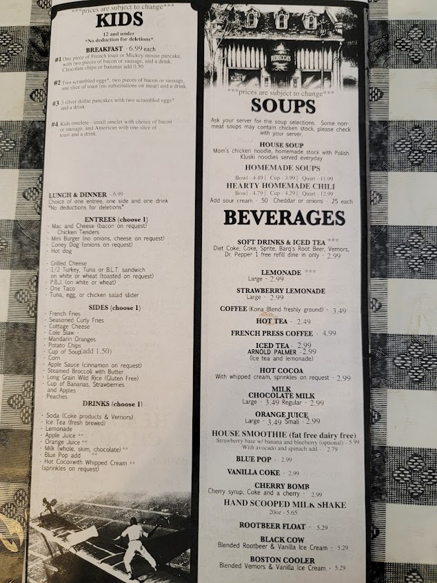 Menu Rebeccas Family Restaurant Ice Cream Parlor - 4