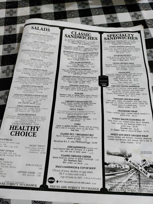 Menu Rebeccas Family Restaurant Ice Cream Parlor - 8