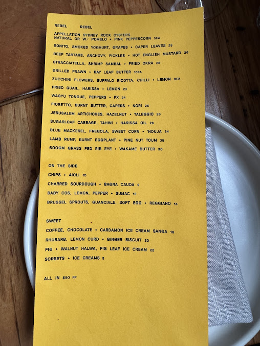 Menu Rebel Rebel - 1