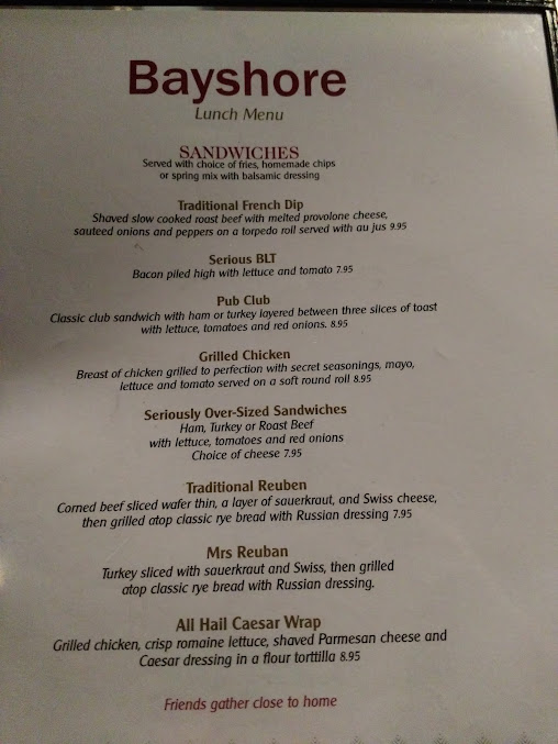 Menu Red Brick Ale House - 1