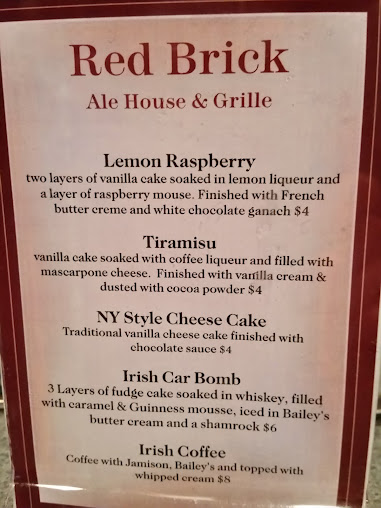 Menu Red Brick Ale House - 2