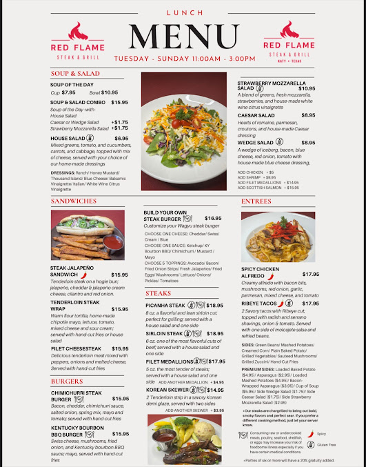 Menu Red Flame Steak & Grill - Best Grill Restaurant - 3