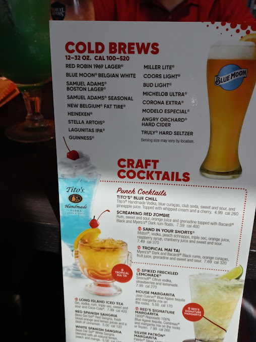 Menu Red Robin Gourmet Burgers And Brews - 6