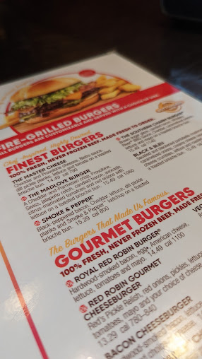 Menu Red Robin Gourmet Burgers And Brews - 11
